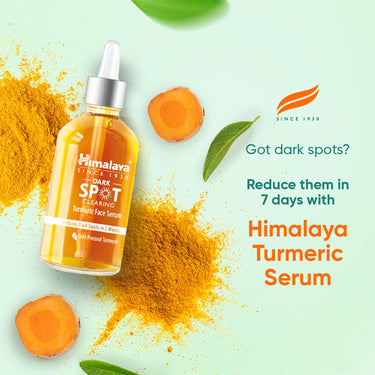 Himalaya Wellness Company Himalaya Dark Spot Clearing Turmeric Face Serum Organically Sourced Turmeric Reduce Dark Spots In 7 Days 10% Glycolic Acid & 2% Niacinamide 30Ml